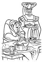 coloriage quasimodo prepare le repas de frodon